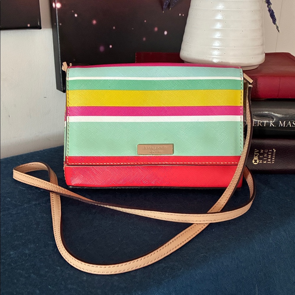Kate Spade Sally Grant Street Striped Crossbody